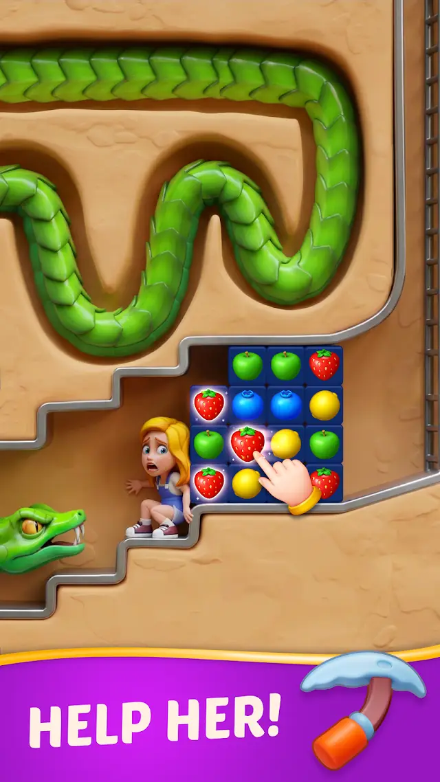Fruit Diary - Merge & Match 3 gameplay screenshot